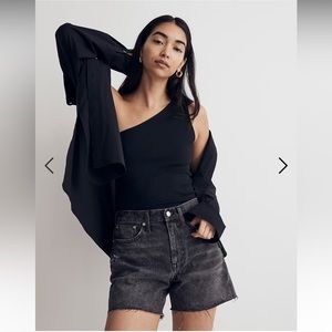 Madewell relaxed denim shorts - washed black